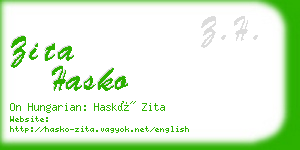 zita hasko business card